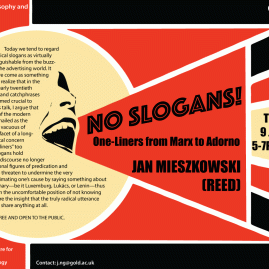Jan Mieszkowski, No Slogans! - 9 June 2016
